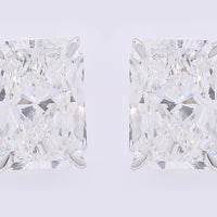 3.83 Carats Lab Grown Diamond 14K Gold Earrings