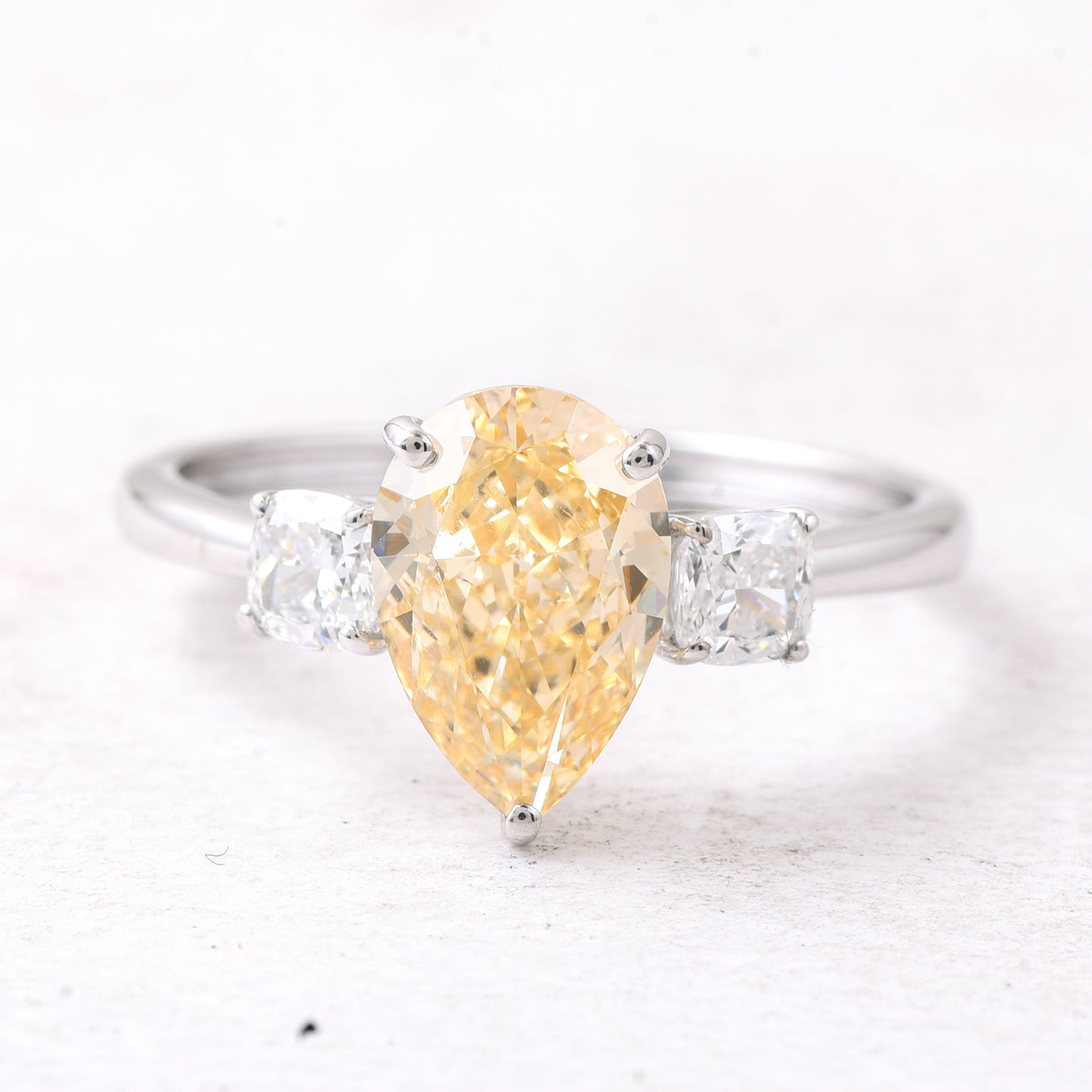 2.57 Ct Pear Lab Grown Diamond 14K Gold Ring