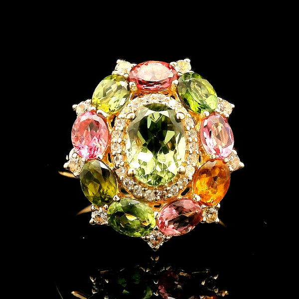 2.67 Ct Oval Tourmaline 14K Gold Ring