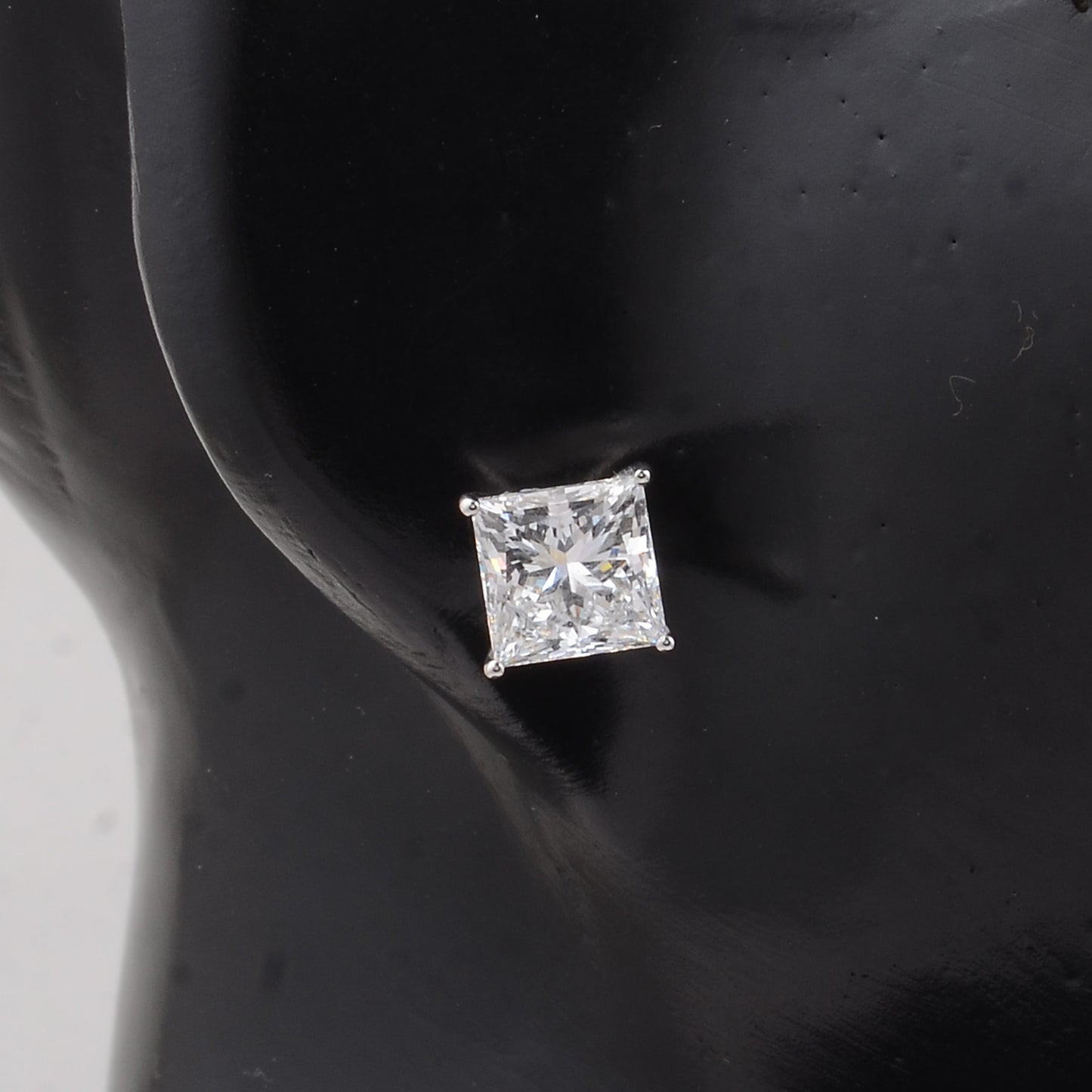 4.06 Carats Lab Grown Diamond 14K Gold Earrings