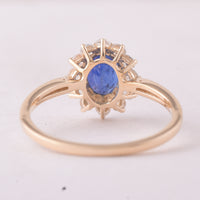 1.87 Ct Oval Sapphire 9K Gold Ring