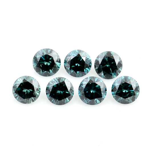 0.57 Blue Diamond Round Loose Gemstone