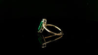 1.82 Ct Pear Lab Grown Emerald 14K Gold Ring