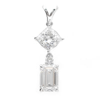 3.60 Carats Lab Grown Diamond 14K Gold Pendant