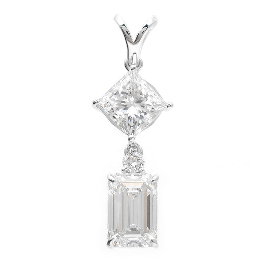 3.60 Carats Lab Grown Diamond 14K Gold Pendant