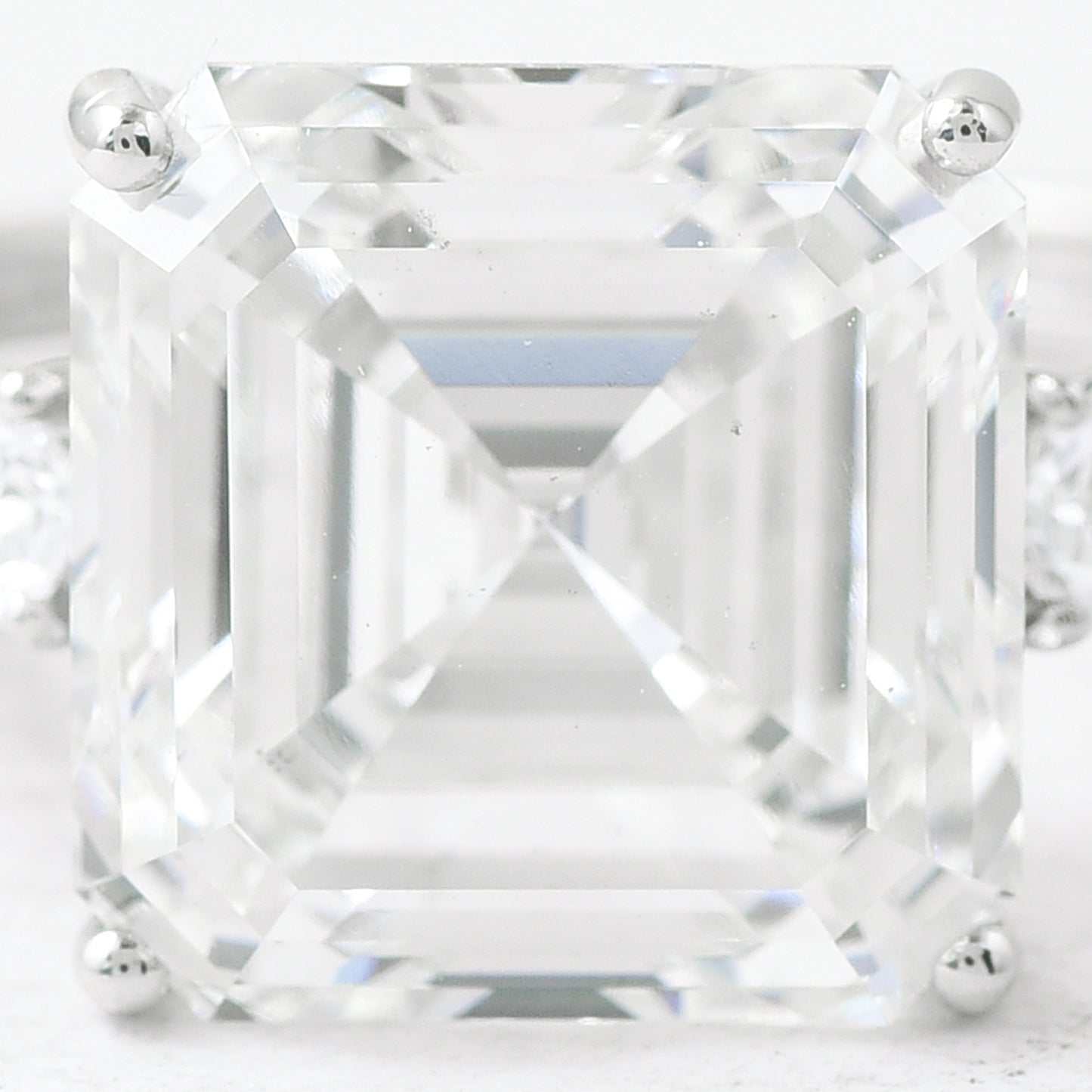 7.77 Ct Asscher Lab Grown Diamond 950 Platinum Ring