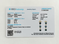 1.35 Ct Round Sapphire 14K Gold Earrings