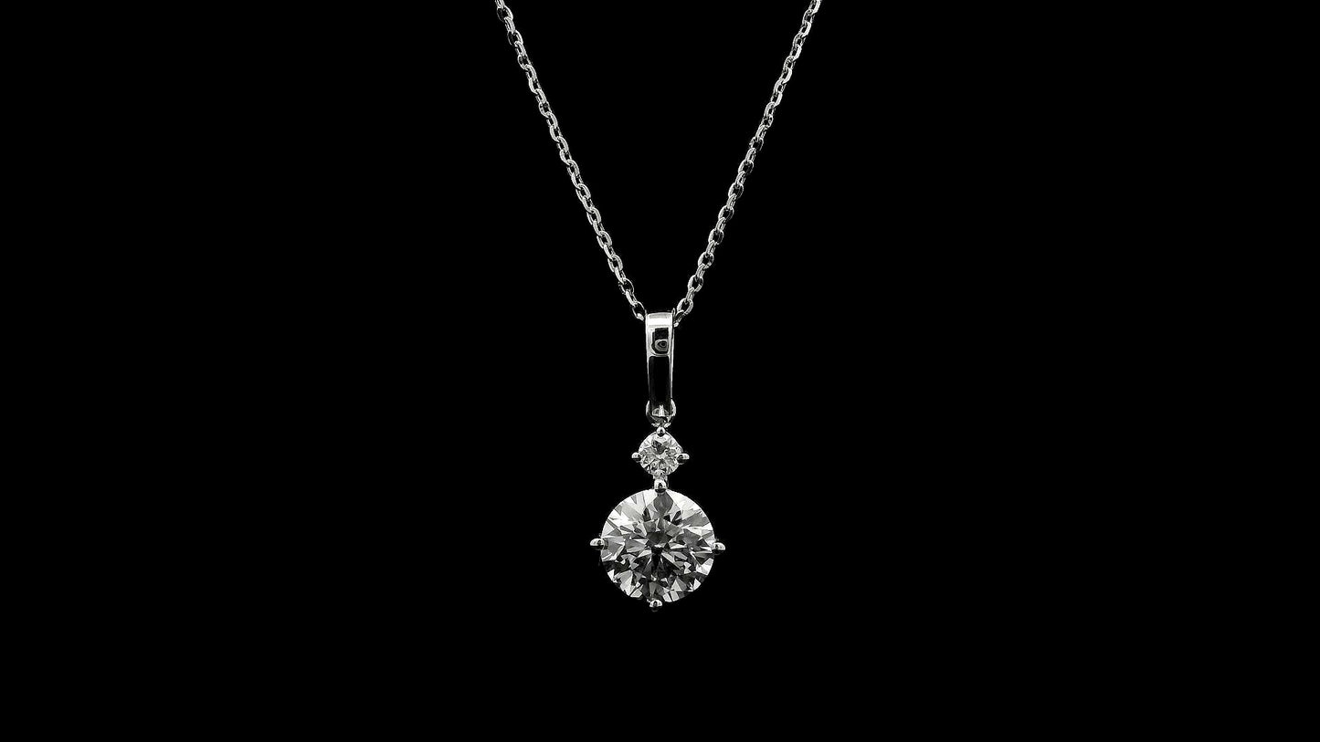 1.14 Ct Round Lab Grown Diamond 14K Gold Pendant
