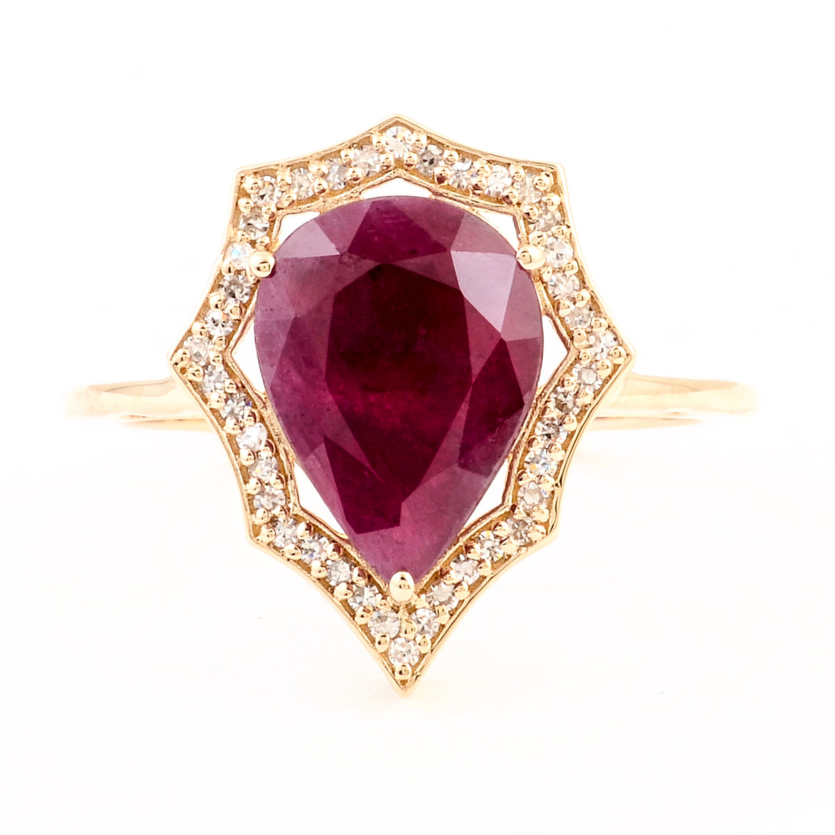 3.10 Ct Natural Codundum Ruby 14K Gold Ring