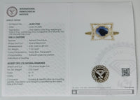 1.34 Ct Round Mixed Cut Natural Corundum Sapphire 14K Gold Ring
