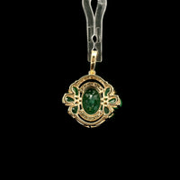 2.15 Ct Oval Emerald 14K Gold Pendant