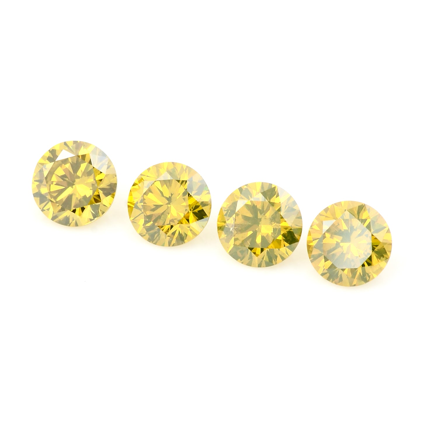 0.76 Yellow Diamond Round Loose Gemstone