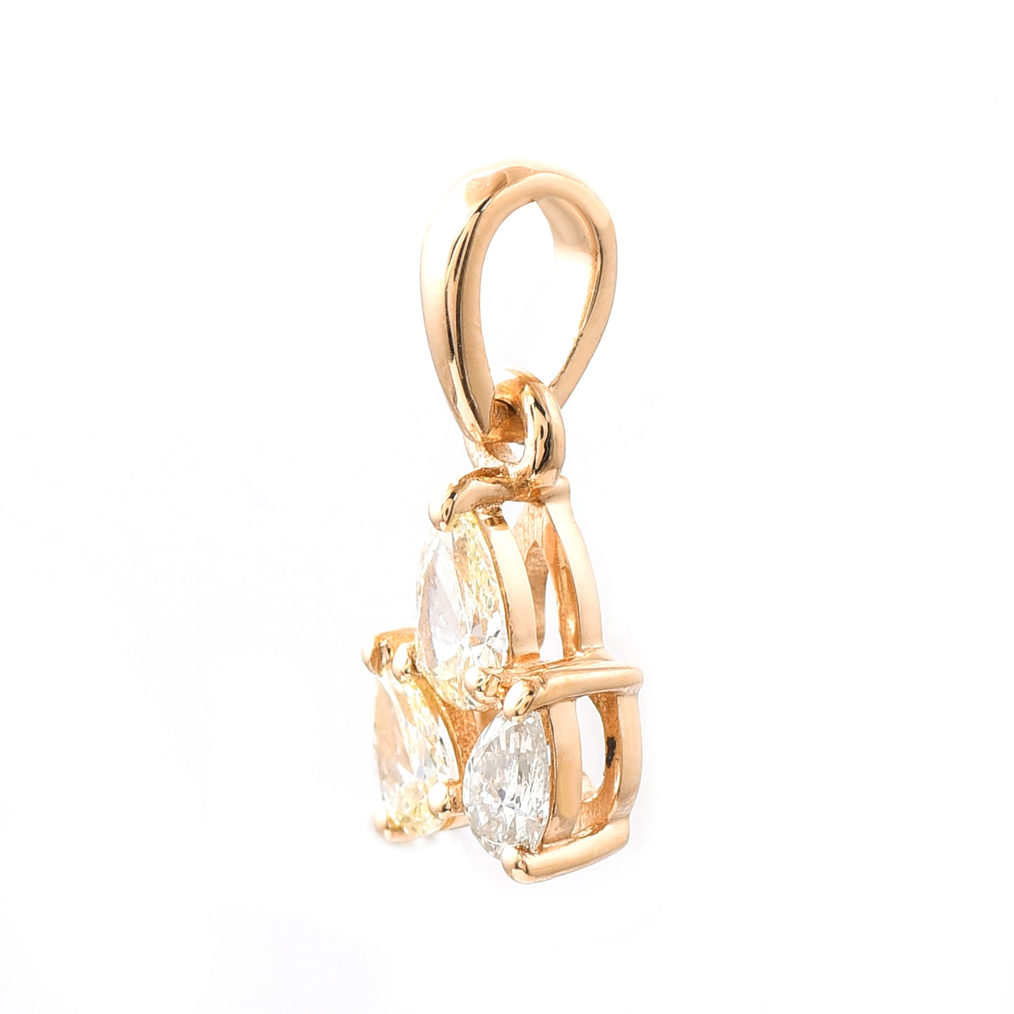 0.52 Ct Pear Diamond 14K Gold Pendant