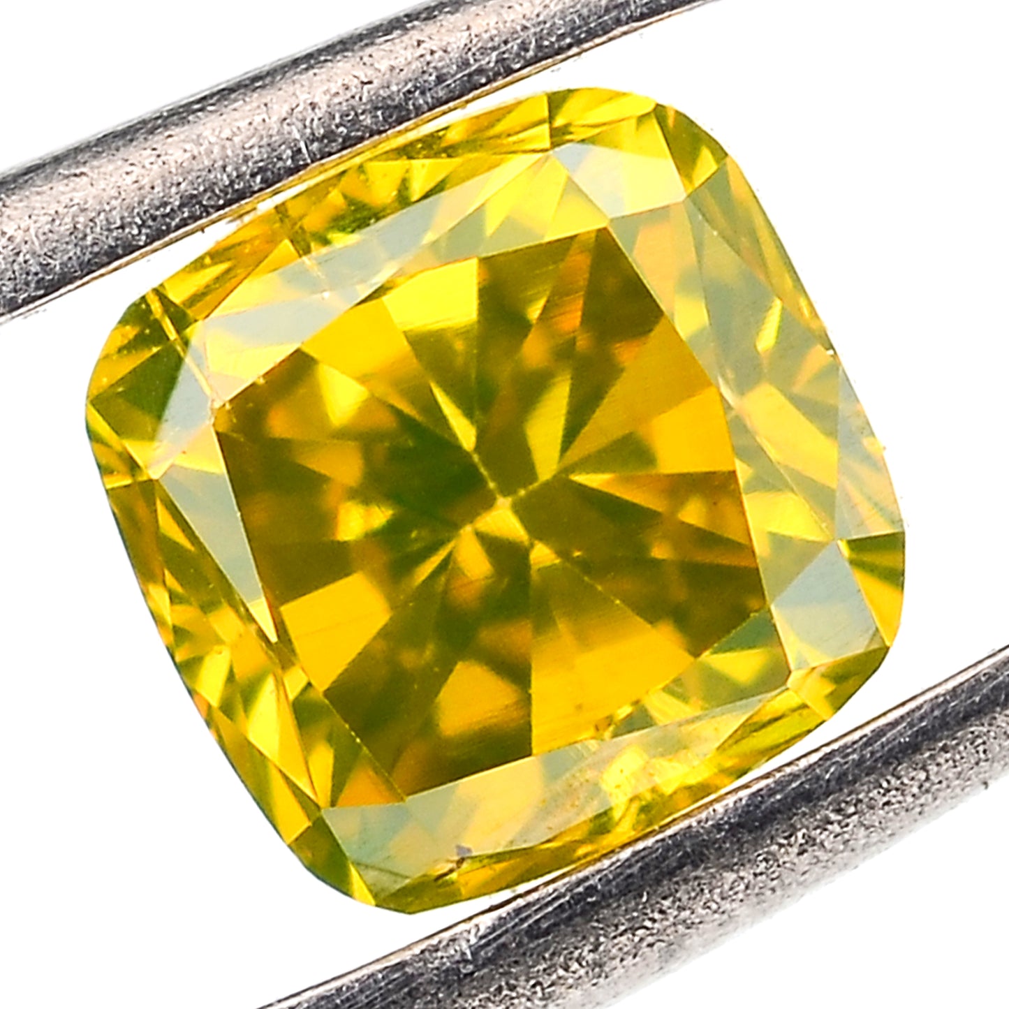 0.37 Yellow Diamond Cushion Loose Diamond