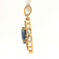 1.76 Ct Oval Sapphire 14K Gold Pendant