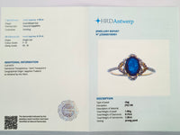 1.71 Ct Oval Mixed Cut Natural Sapphire 14K Gold Ring