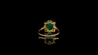 2.71 Ct Oval Natural Emerald 14K Gold Ring