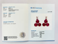 2.44 Ct Round Natural Ruby 14K Gold Earrings