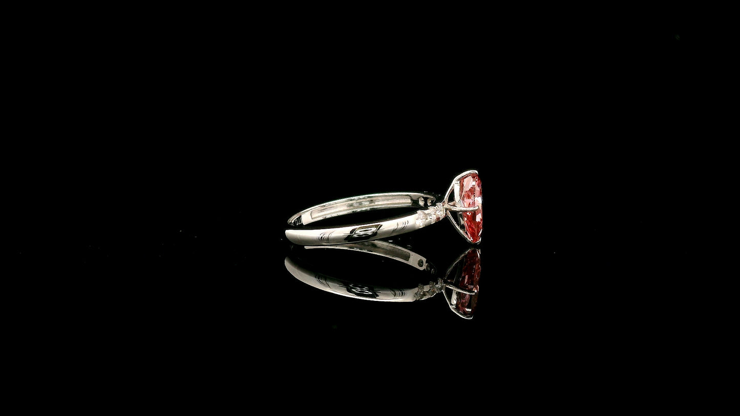 1.15 Carats Pink Lab Grown Diamond 14K Gold Ring