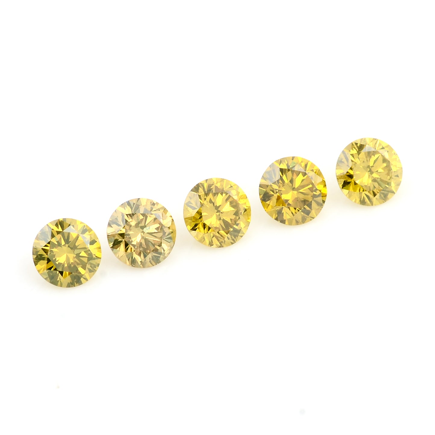 0.74 Yellow Diamond Round Loose Gemstone