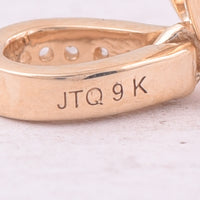 1.53 Ct Oval Pink Topaz 9K Gold Pendant