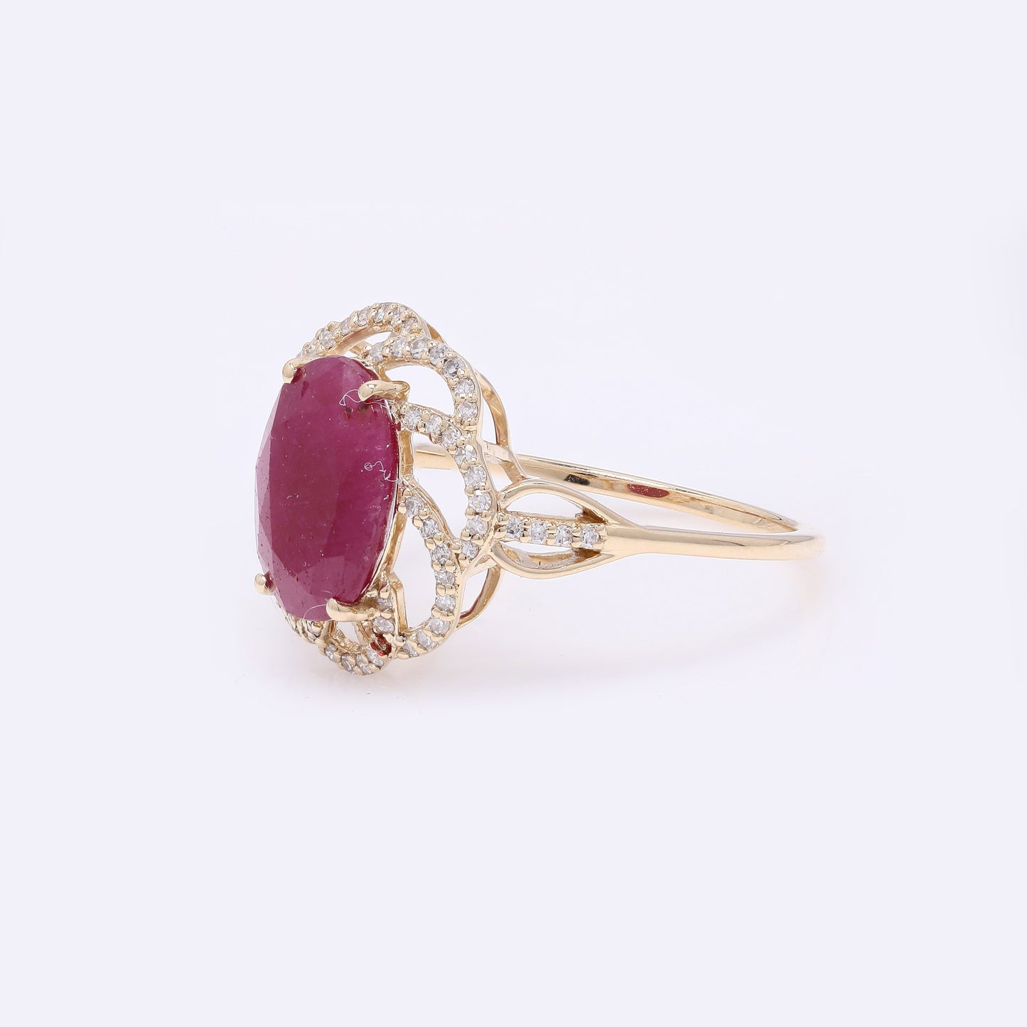 2.99 Ct Oval Ruby 14K Gold Ring