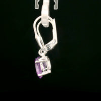 2.00 Ct Oval Amethyst 925 Sterling Silver Earrings