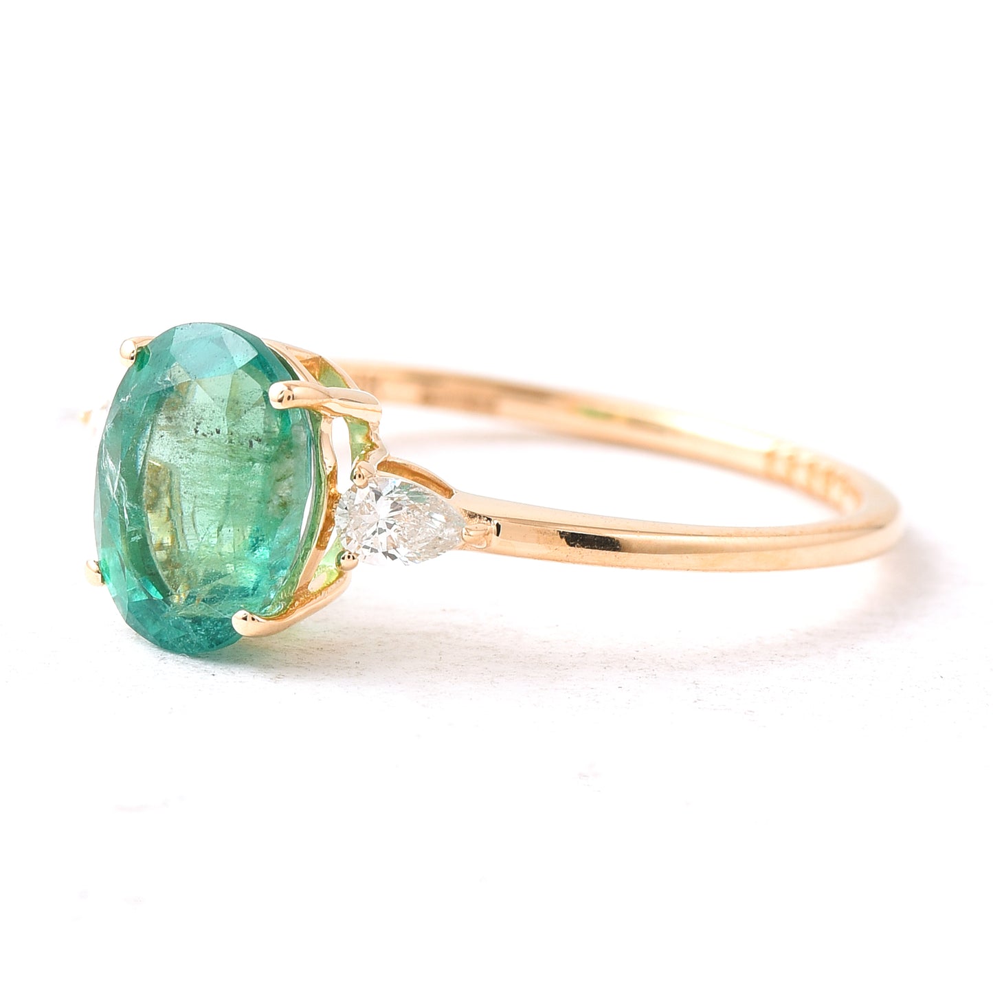 1.47 Ct Oval Emerald 14K Gold Ring
