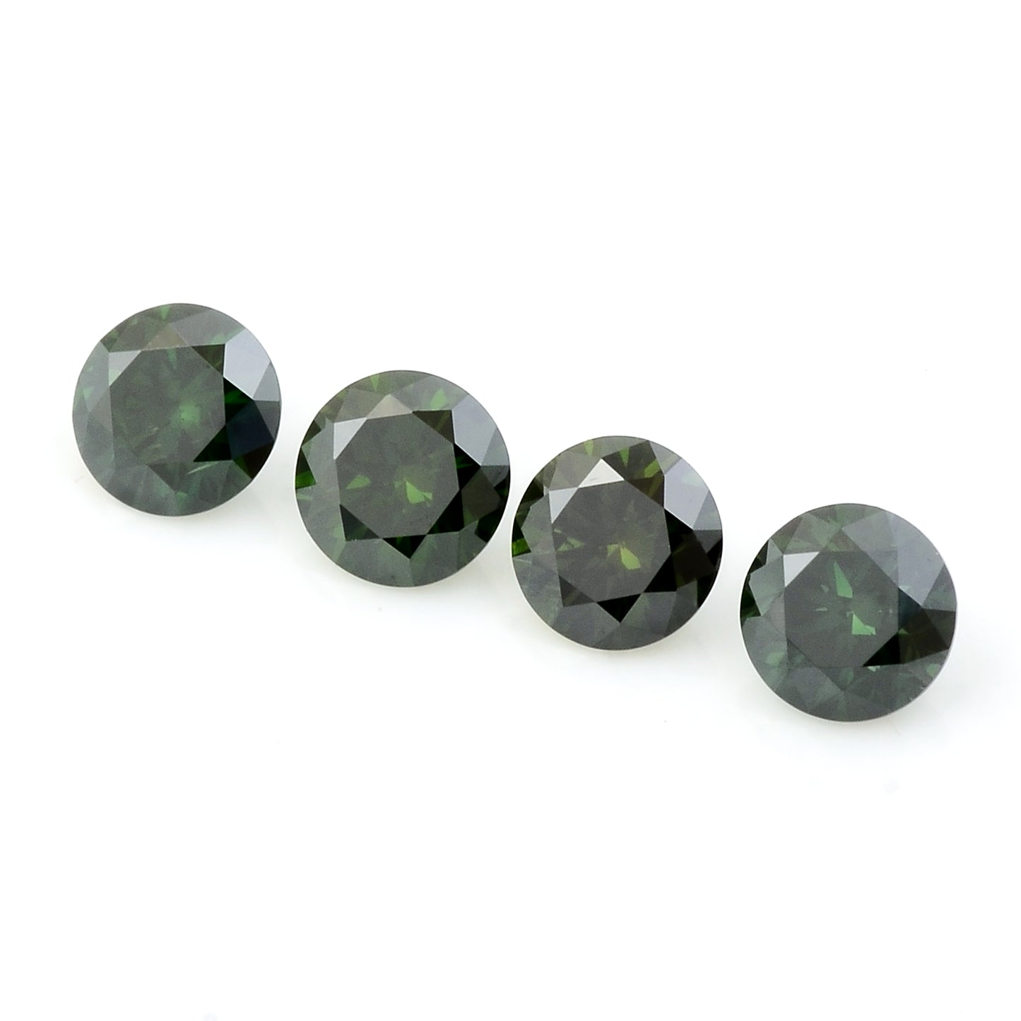 0.71 Green Diamond Round Loose Gemstone