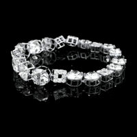28.51 Ct Round Lab Grown Diamond 14K Gold Bracelet