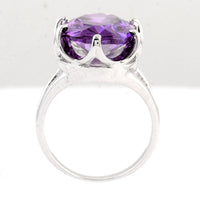 16.48 Ct Cubic Zirconia 925 Sterling Silver Ring
