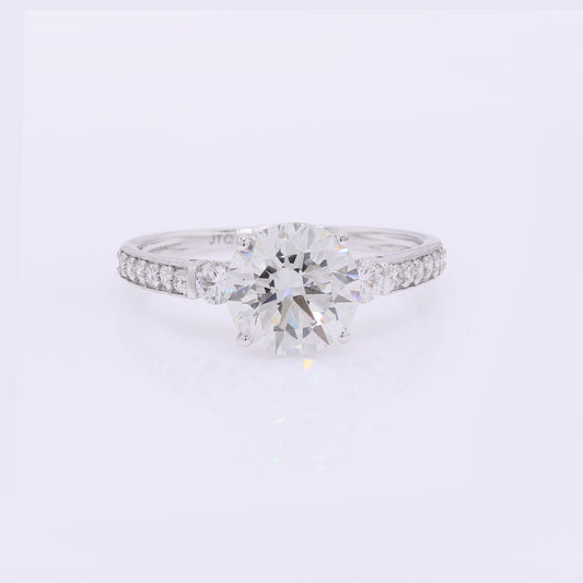 2.35 Carats Lab Grown Diamond 14K Gold Ring