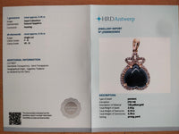 5.93 Ct Heart Cabochon Natural Sapphire 14K Gold Pendant