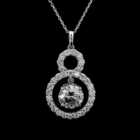 2.71 Carats Lab Grown Diamond 14K Gold Pendant