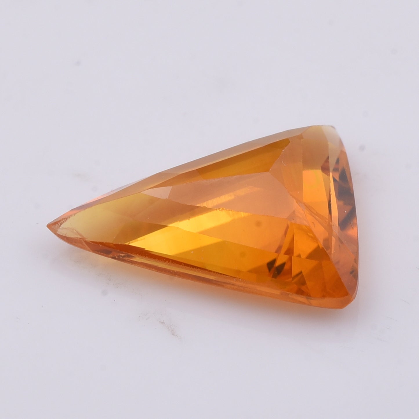 2.65 Natural Corundum Orange Sapphire Triangular Mixed Cut Gemstone