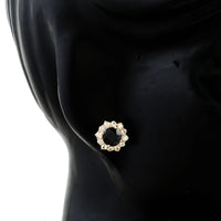 2.32 Ct Round Sapphire 14K Gold Earrings