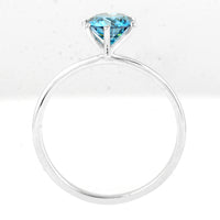 1.10 Carats Blue Lab Grown Diamond 14K Gold Ring