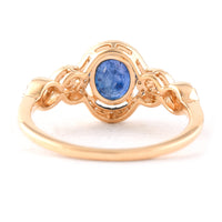 1.49 Ct Oval Mixed Cut Natural Sapphire 14K Gold Ring