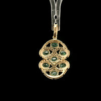 1.35 Ct Oval Emerald 14K Gold Pendant