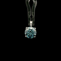 1.60 Carats Blue Lab Grown Diamond 14K Gold Pendant
