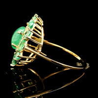 2.53 Ct Oval Emerald 14K Gold Ring