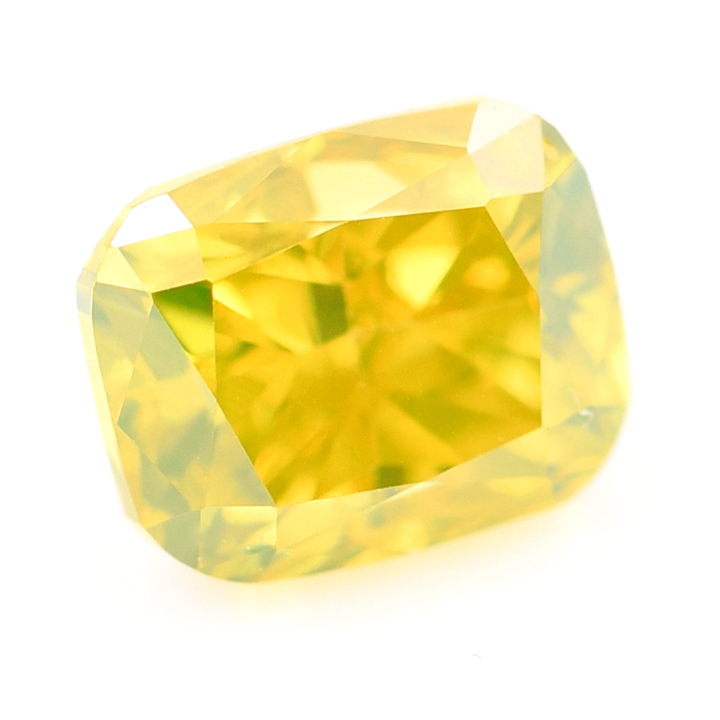 0.41 Yellow Diamond Cushion Loose Diamond