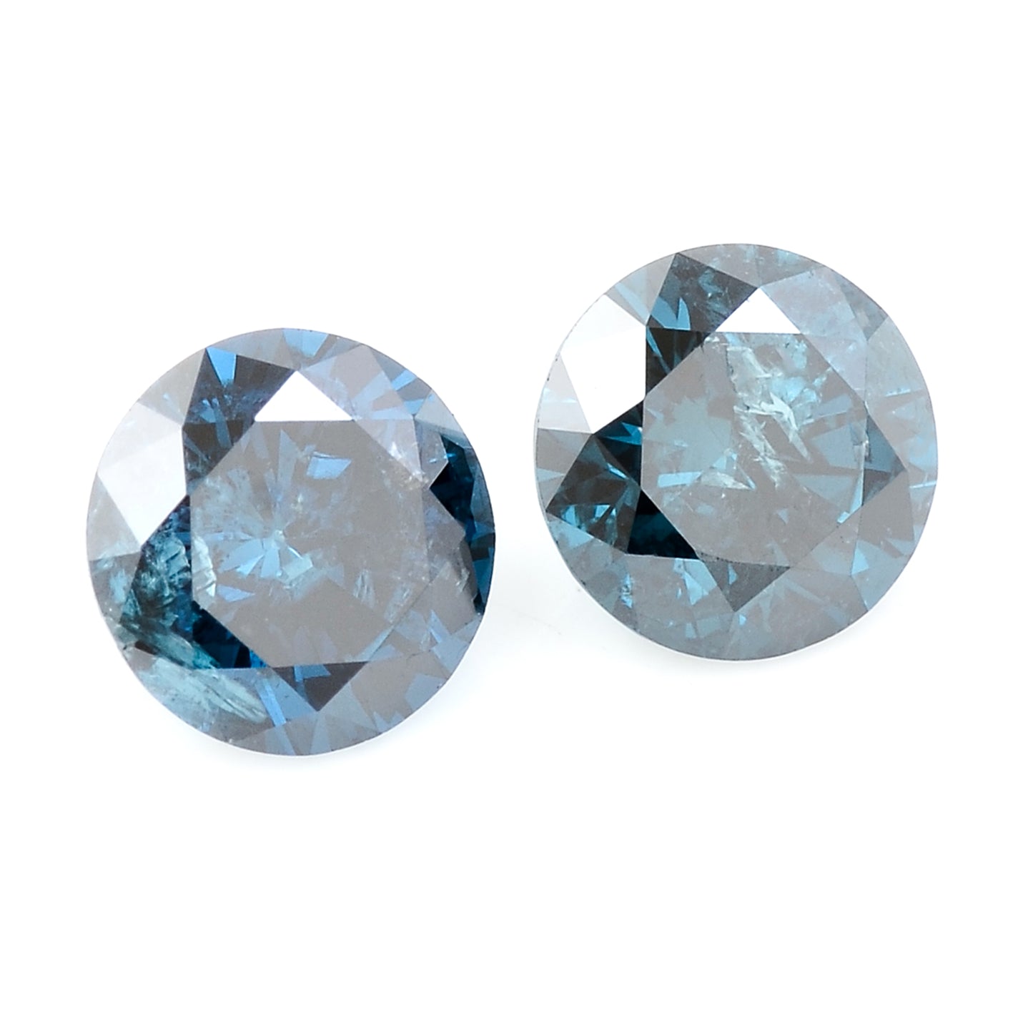 0.75 Blue Diamond Round Loose Gemstone