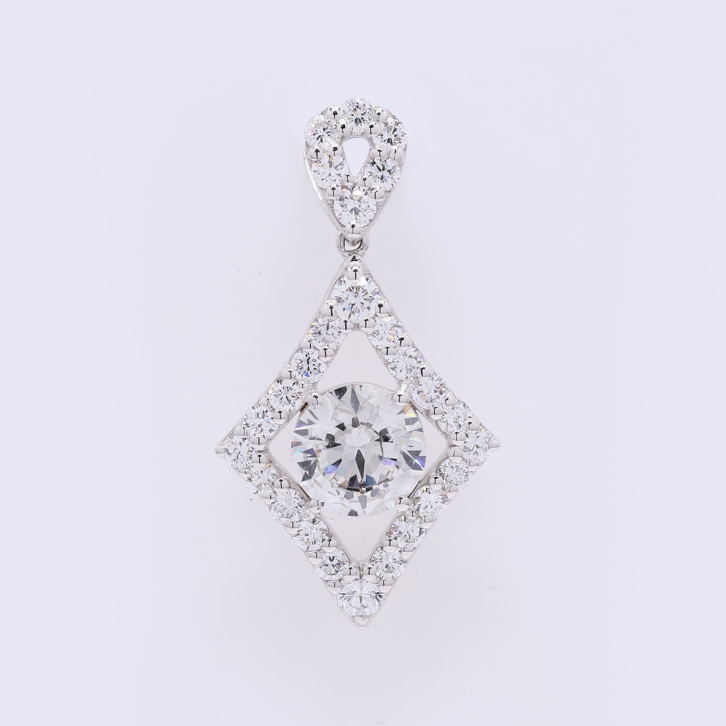 2.41 Carats Lab Grown Diamond 14K Gold Pendant
