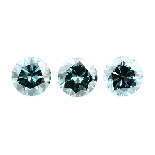 0.54 Blue Diamond Round Loose Gemstone
