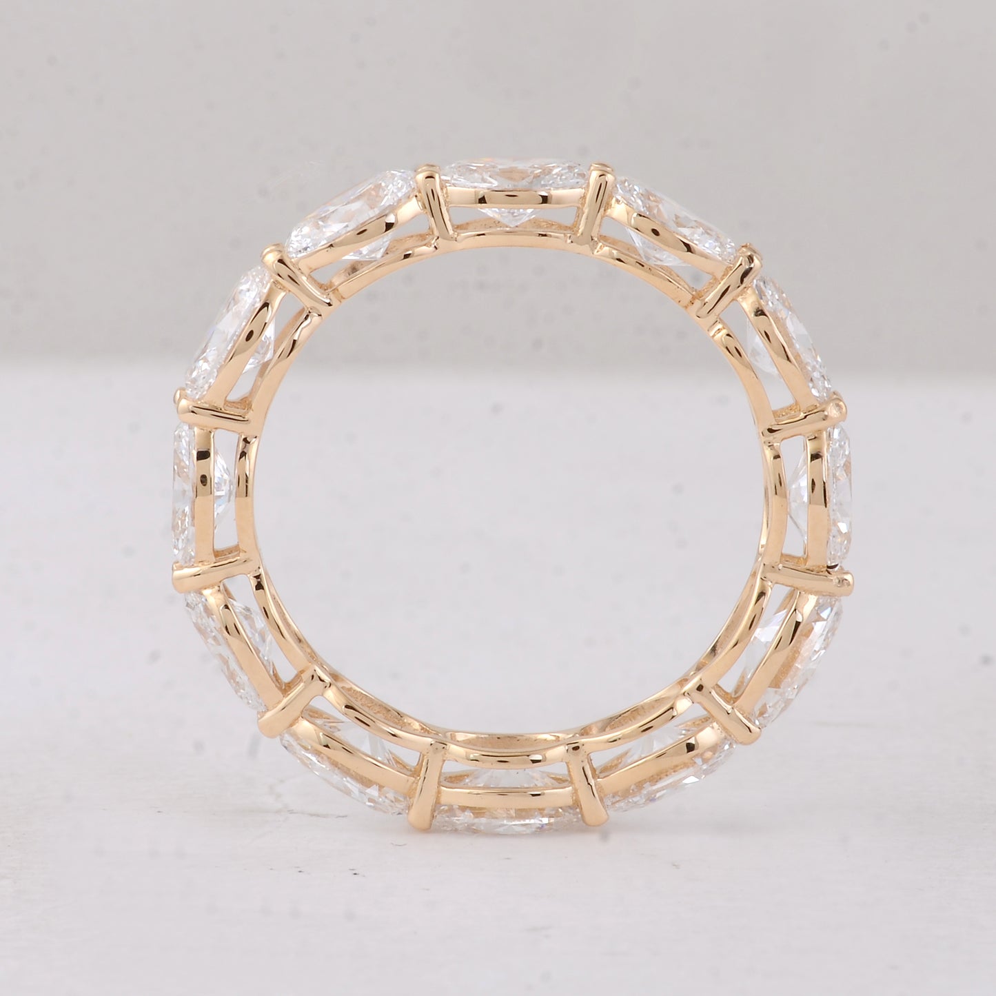 3.87 Carats Lab Grown Diamond 14K Gold Ring