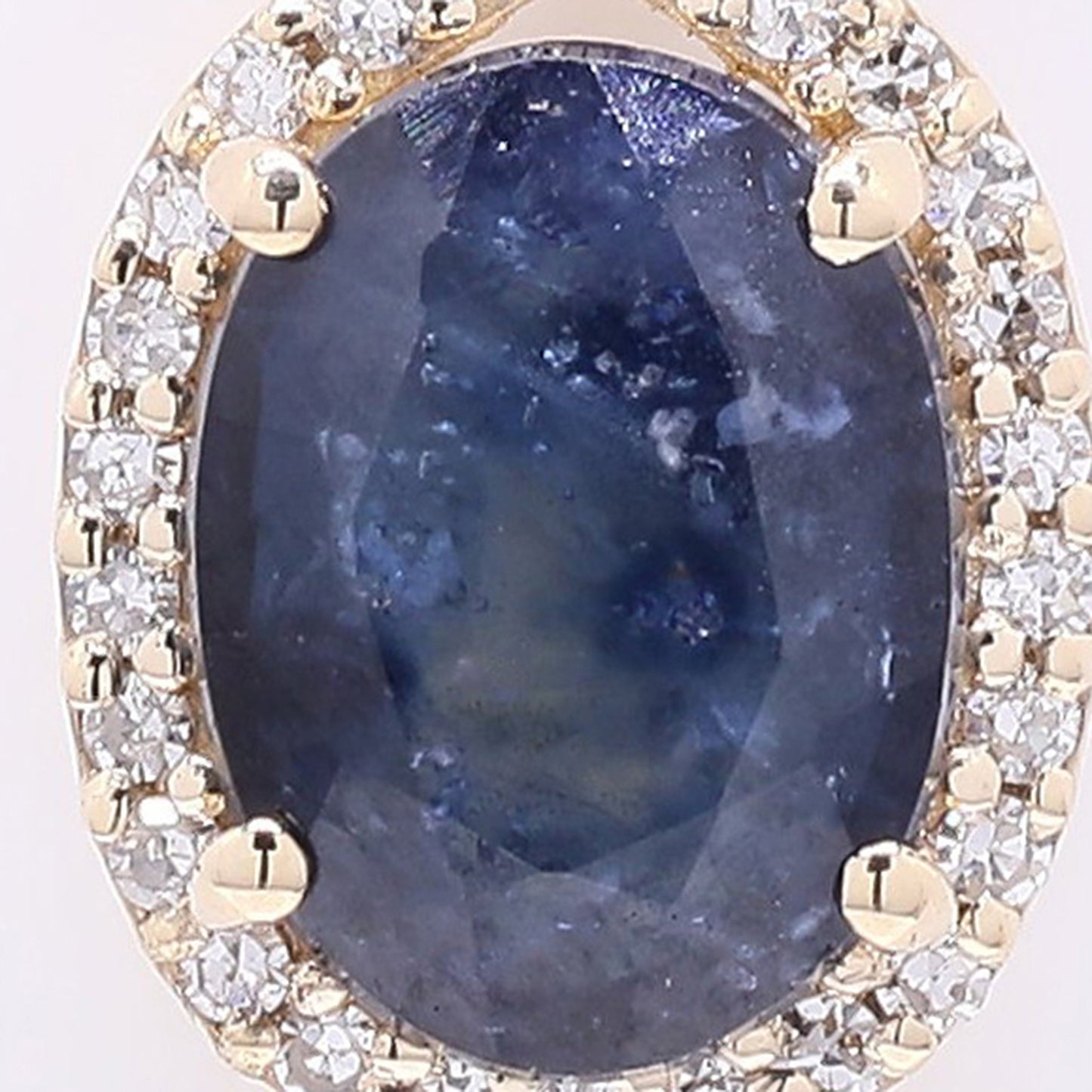 1.78 Ct Oval Mixed Cut Natural Sapphire 14K Gold Pendant
