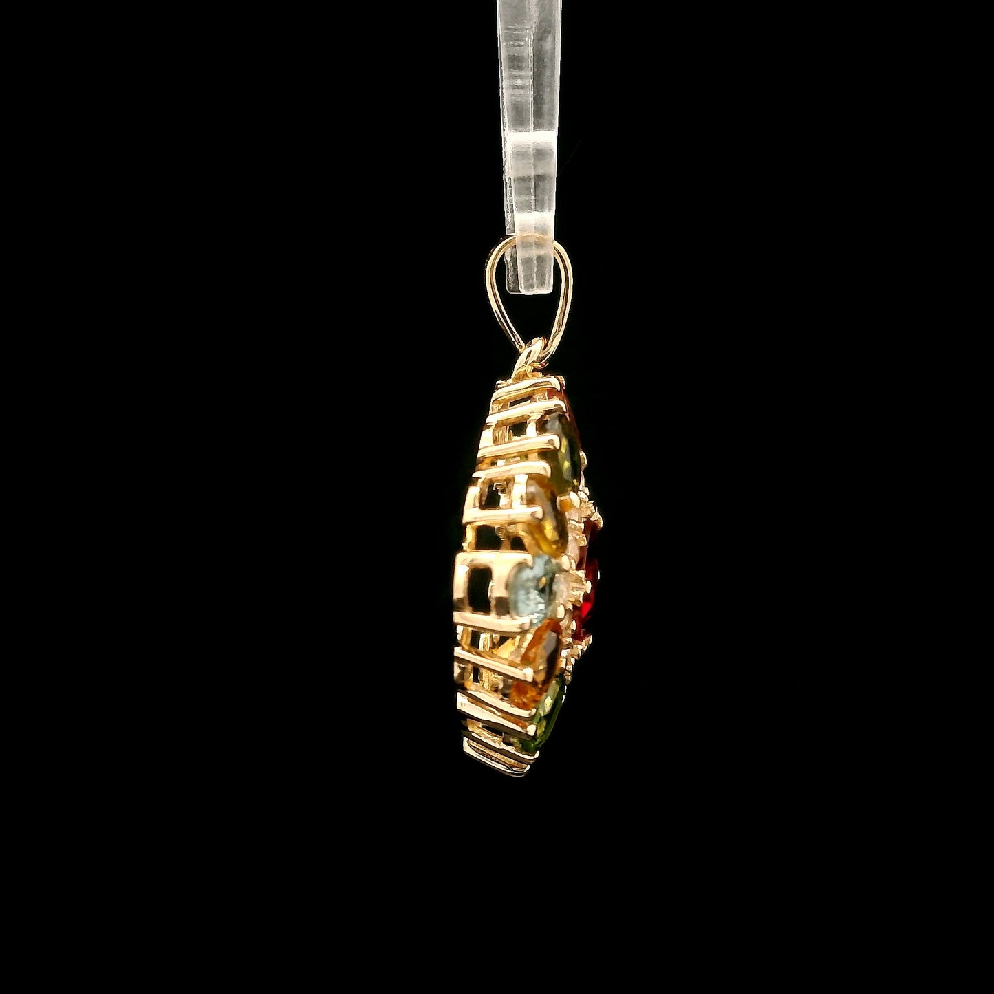2.65 Ct Square Tourmaline 14K Gold Pendant