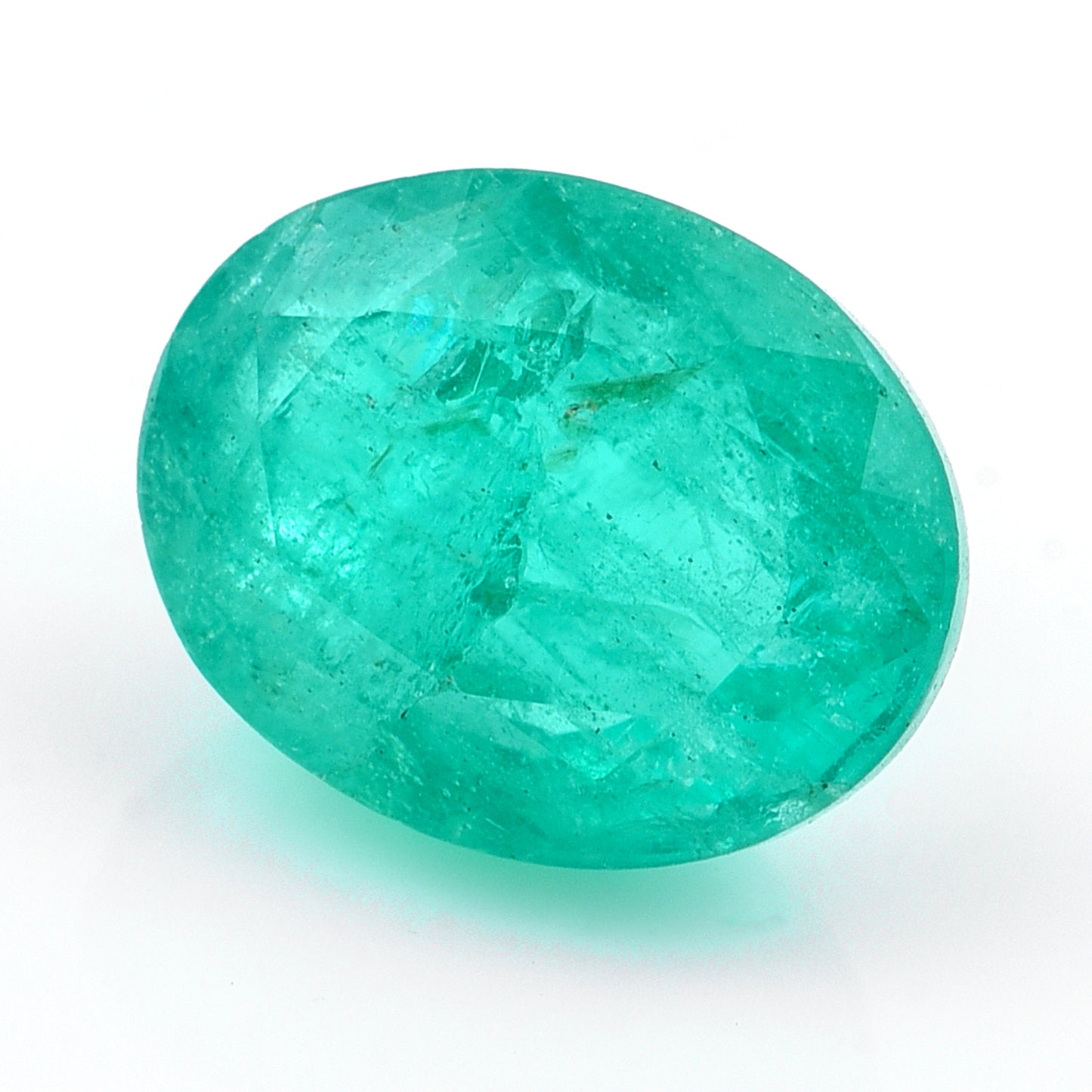 3.97 Natural Beryl Emerald Oval Mixed Cut Gemstone