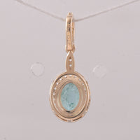 0.91 Ct Oval Emerald 9K Gold Pendant